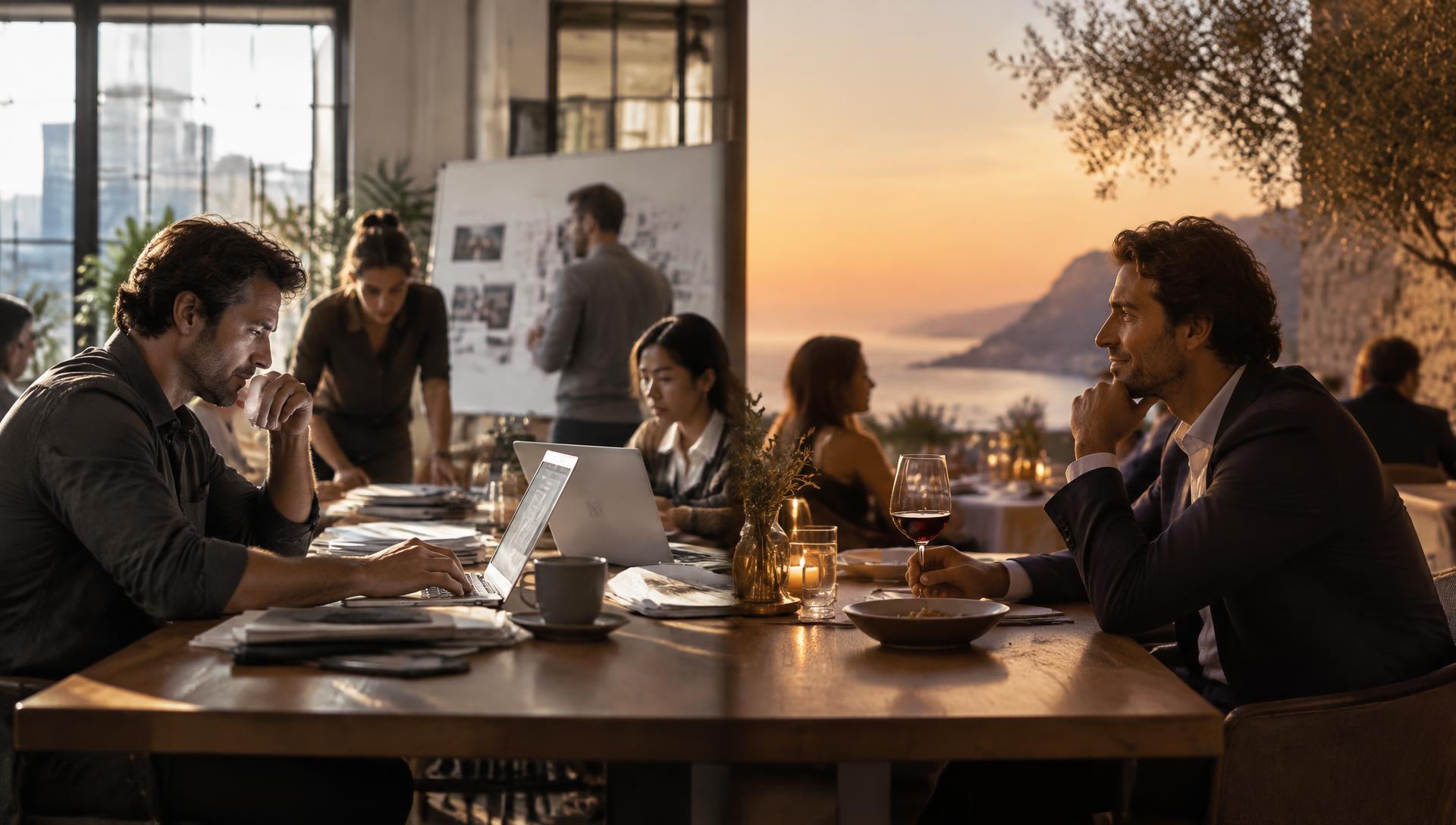An active founder and an exited founder connected across the same table