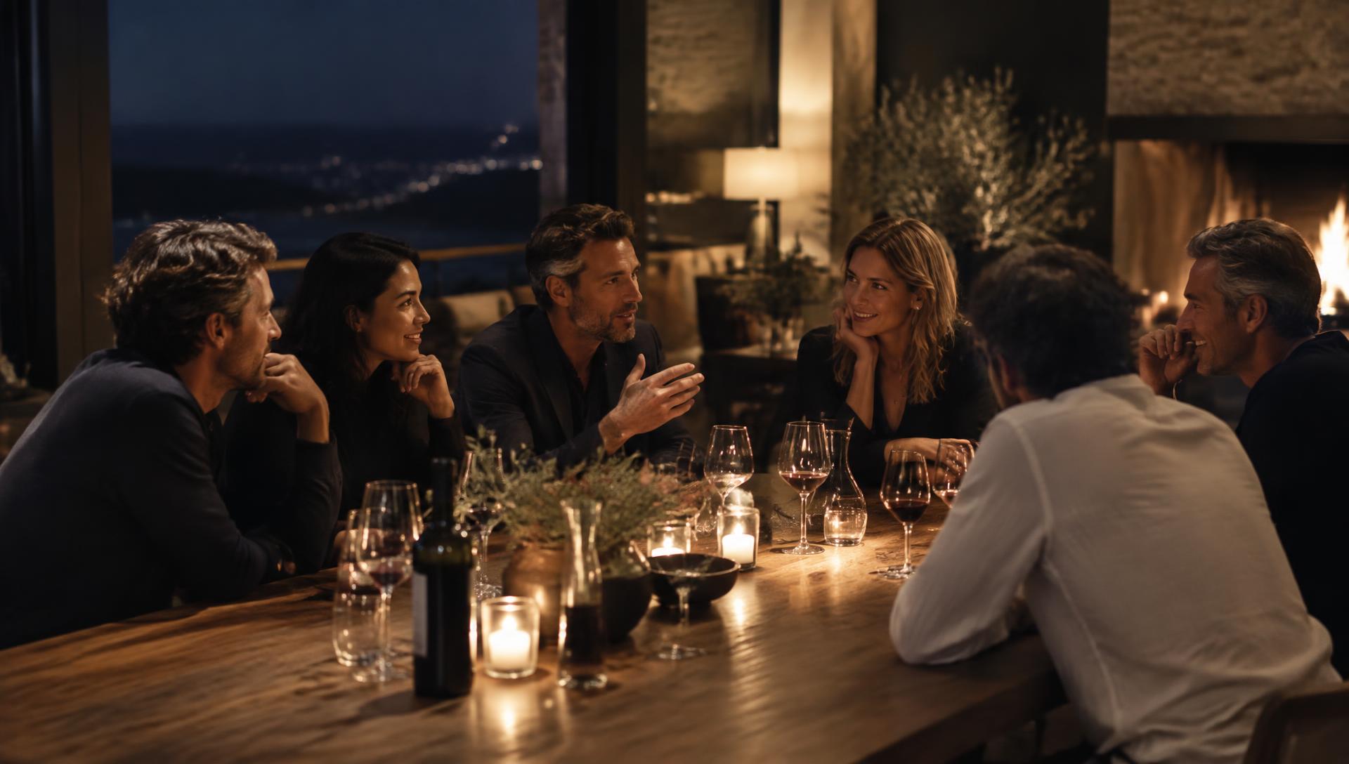 Founders gathered around a long table in conversation