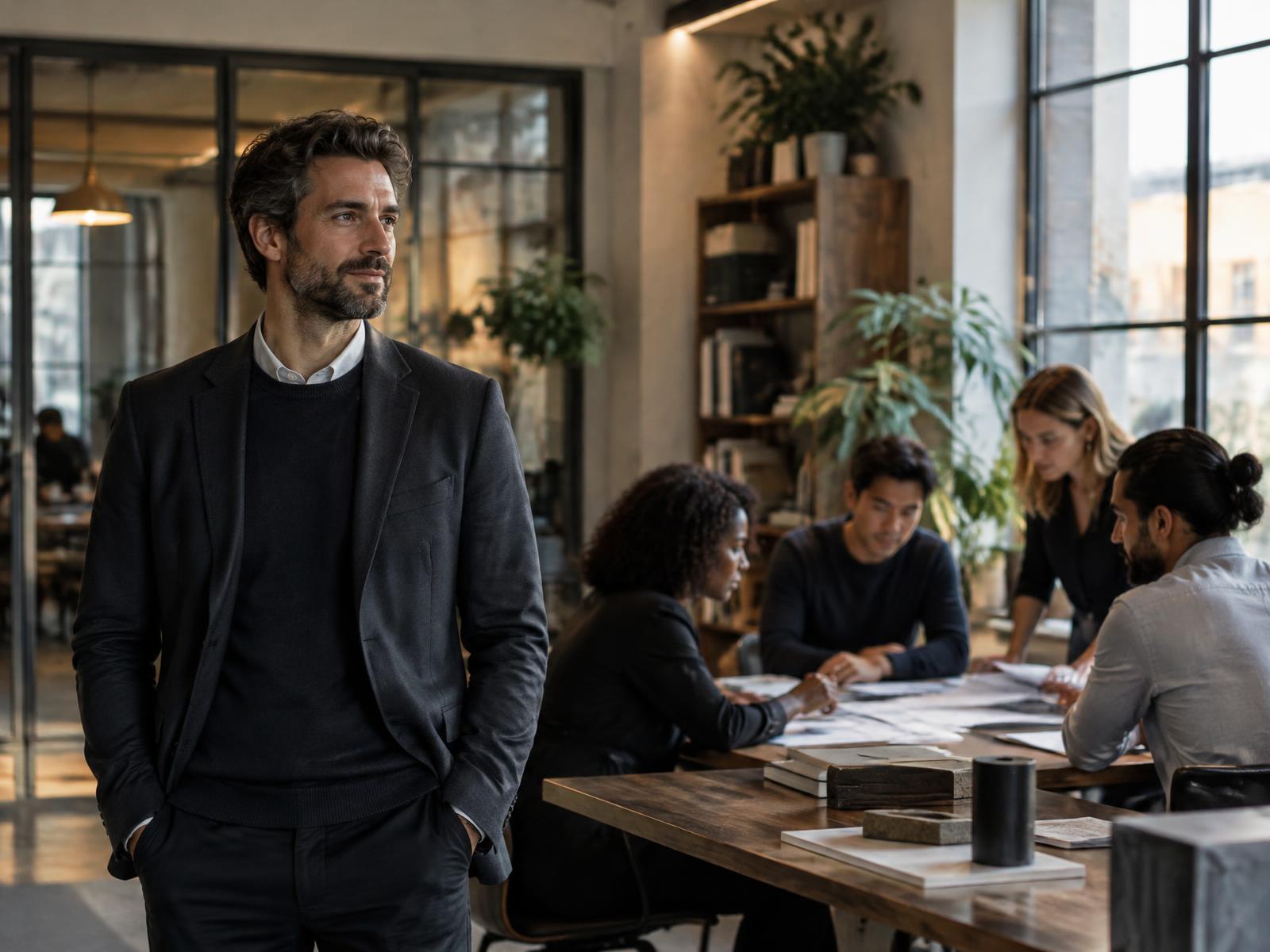 A founder observing their team at work inside a real business